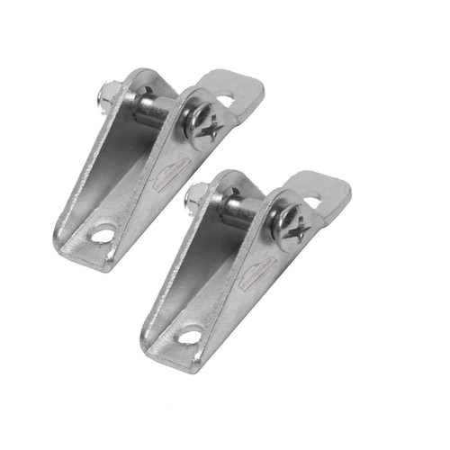 Qty (2) Eyelet Shaft 8MM (5/16) (.32") 2 Hole Angle Bracket Stainless