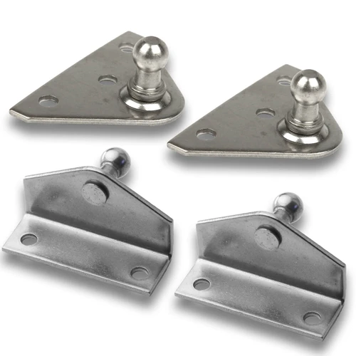 2 - 10MM Flat Stainless Steel Brackets and 2 - 10MM L 2 Hole Stainless Steel Brackets (4 Pack) PB115SS