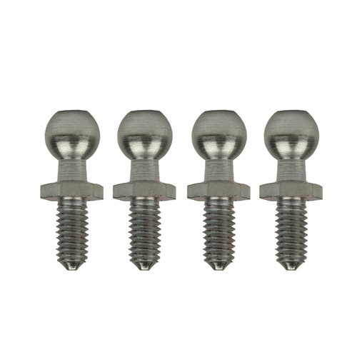 Qty (4) Ball Studs 10mm=(3/8") M6 X 1.0 Stud Zinc