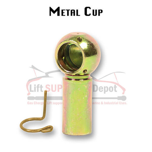 Qty (1) 8mm Metal Ball Socket End M6x1.0 Thread/ Yellow Colored