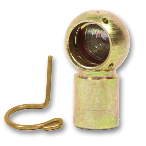 Qty (1) 10mm Metal Ball Socket End M6x1.0 Thread, 22mm .866" High