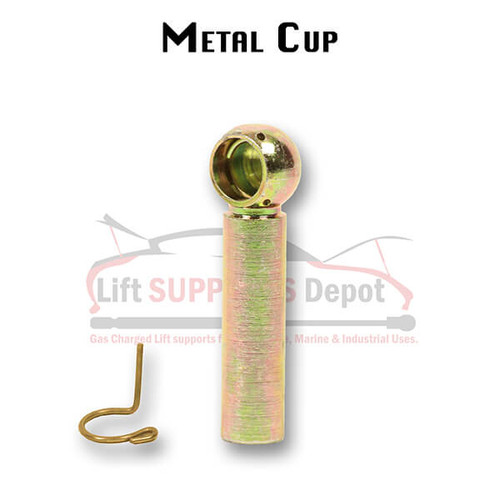 Qty (1) 10mm Metal Ball Socket End M6x1.0 Thread, 44mm 1.73" High