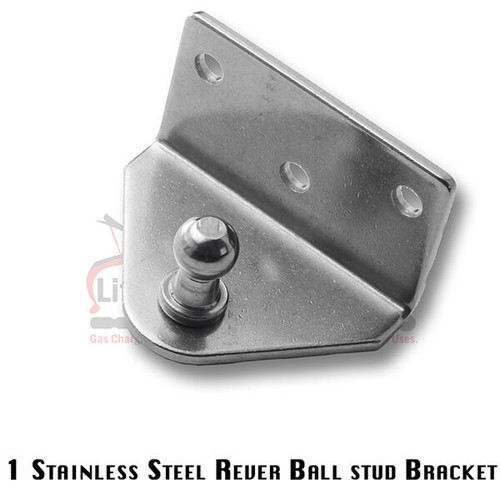 EO Ball Stud Joint 10mm=(3/8") 3 Hole Mount L Bracket S316 Stainless