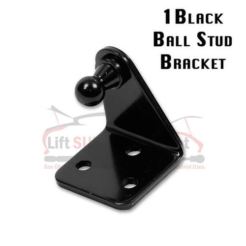 EW Ball Stud Joint 10mm=(3/8") 3 Hole Mount Angle Bracket Black