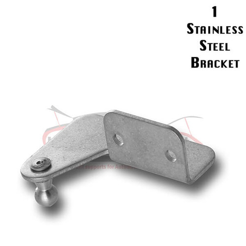 EX Ball Stud Joint 10mm=(3/8") 2 Hole Mount Irregular Bracket S316 Stainless