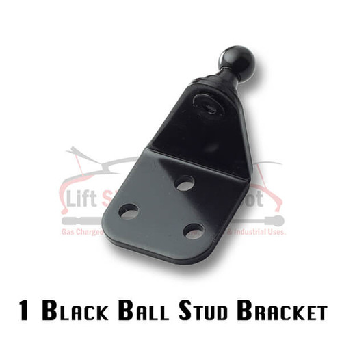 EU Ball Stud Joint 10mm=(3/8") 3 Hole Mount Angle Bracket Black