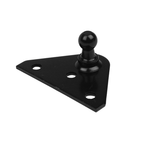 Qty (1) Ball Stud Joint 10mm=(3/8") 3 Hole Mount Flat Bracket Black