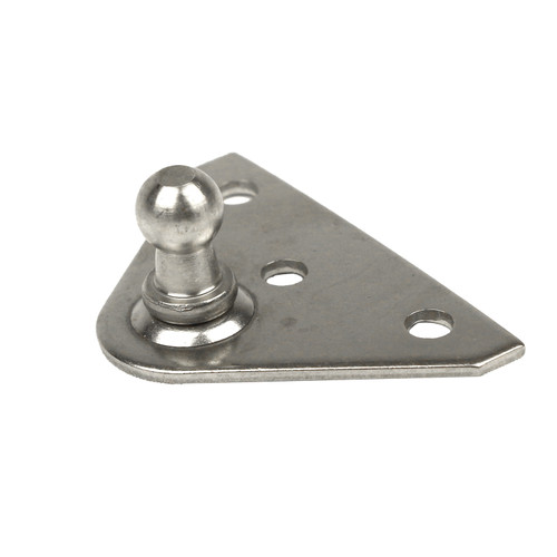 Qty (1) Ball Stud Joint 10mm=(3/8") 3 Hole Offset Bracket  S316 Stainless