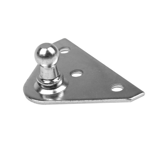 Qty (1) Ball Stud Joint 10mm=(3/8") 3 Hole Mount Flat Bracket Zinc