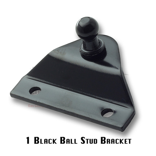 FQ Ball Stud Joint 10mm=(3/8") 2 Hole Offset Bracket Black