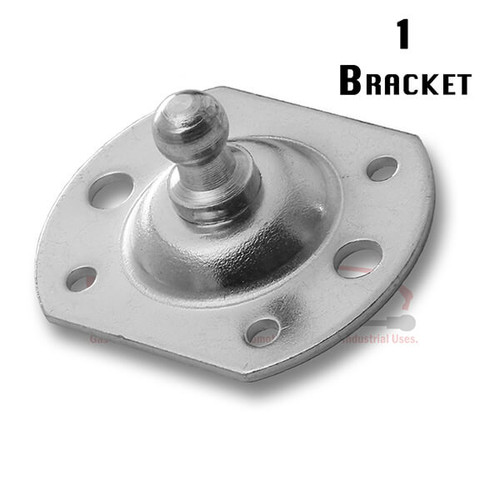 brk213-02 compatible Lift Supports Depot Lift Support EA Ball Stud Joint 10mm=(3/8")  2 Hole Flat Bracket Yelow Zinc