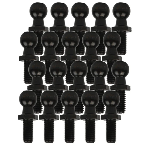 13AF Ball Stud 13mm=(1/2") 5/16 X 18 Black 20 Pack