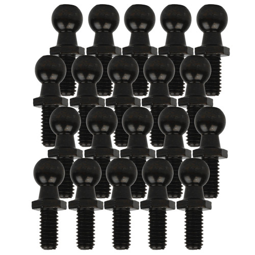 13AF Ball Stud 13mm=(1/2") 5/16 X 18 Black 20 Pack