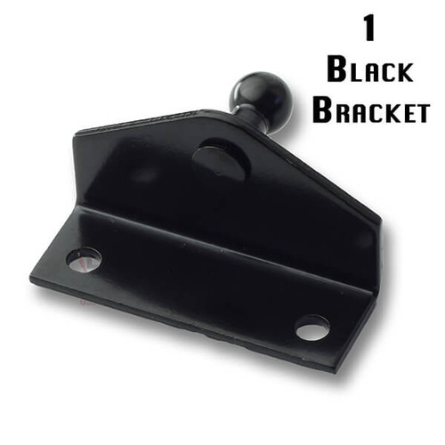EC Ball Stud Joint 10mm=(3/8") 2 Hole Mount L Bracket Black