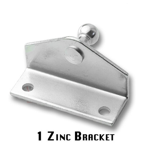 ED Ball Stud Joint 10mm=(3/8") 2 Hole Mount L Bracket Zinc