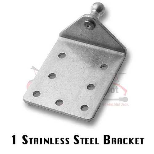 EH Ball Stud Joint 10mm=(3/8") 7 Hole Mount L Bracket S316 Stainless
