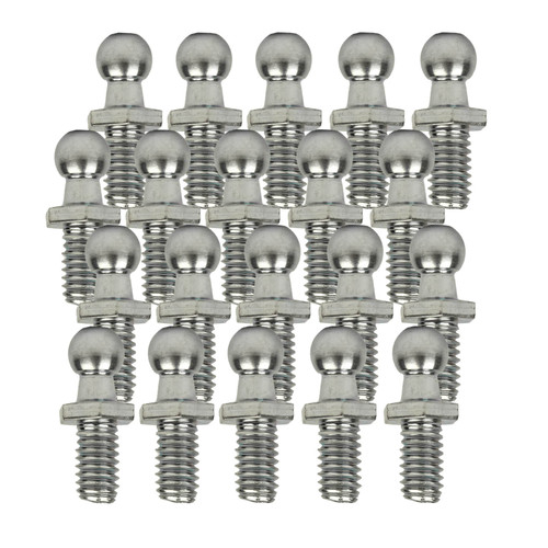 Qty (20) Ball Studs 10mm M8 X 1.25 Thread Zinc