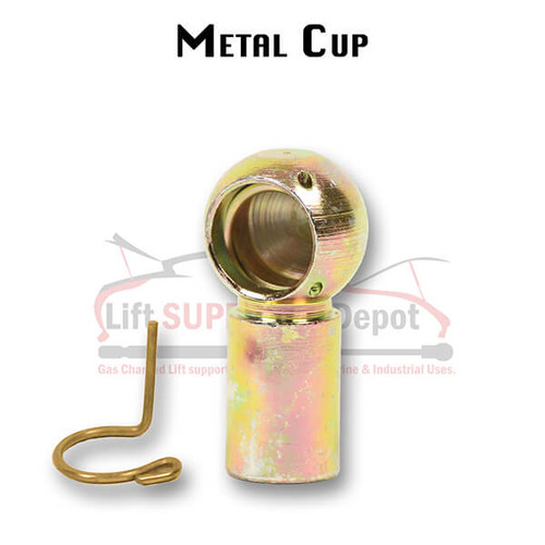 RD222M8X10Y compatible Various Manufactures Lift Support Qty (1) 10mm Metal Ball Socket End M8x1.0 Thread, 22mm .866" High