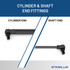 9.27  Inch Stabilus 5B-1395DP Lift Support  | 5B-1395DP-W