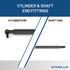 22.26  Inch Stabilus 4B-6736NT Lift Support  | 4B-6736NT-W