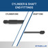 26.52  Inch Stabilus 3B-3279YW Lift Support  | 3B-3279YW-W