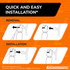 Graphic showing how to measure the Extended and Compressed Length of a Lift Support.