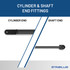 26.02  Inch Stabilus 3B-3097VT Lift Support  | 3B-3097VT-W