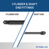 22.24  Inch Stabilus 4B-224461 Lift Support  | 4B-224461-W