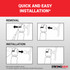 Quick and easy installation Quick and easy installation