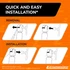 Graphic showing how to measure the Extended and Compressed Length of a Lift Support.