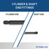 193 pounds of force - Gas Spring Lift Strut Prop