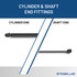 119 pounds of force - Gas Spring Lift Strut Prop