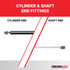 33.62 Inch Strong Arm 4904 Lift Support With Ball Socket | 4904-W