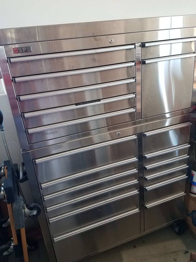 a large stainless steel CSPS tool box