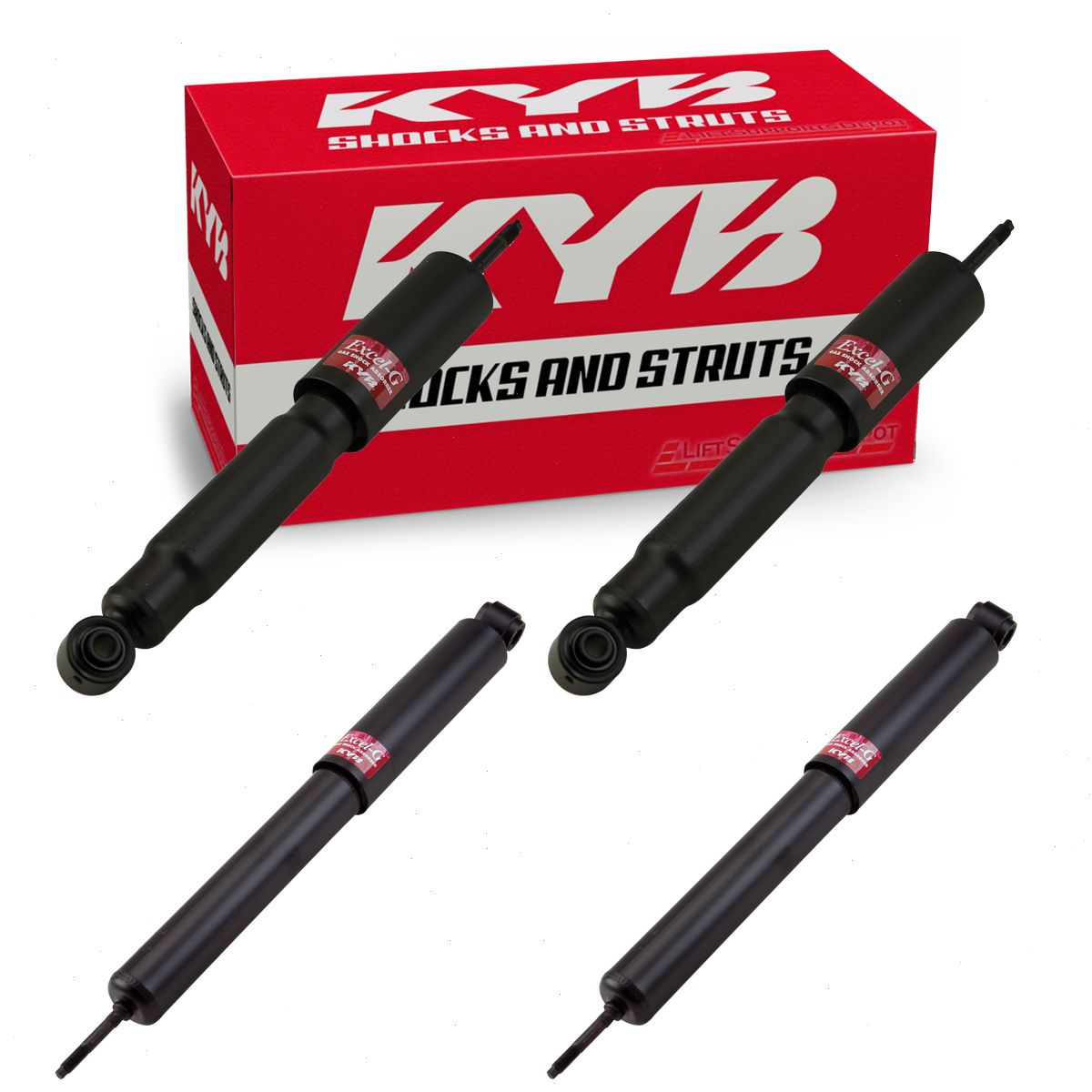 1980-1986 Nissan 720 4 pc Shock Absorbers KYB Excel-G Front Rear