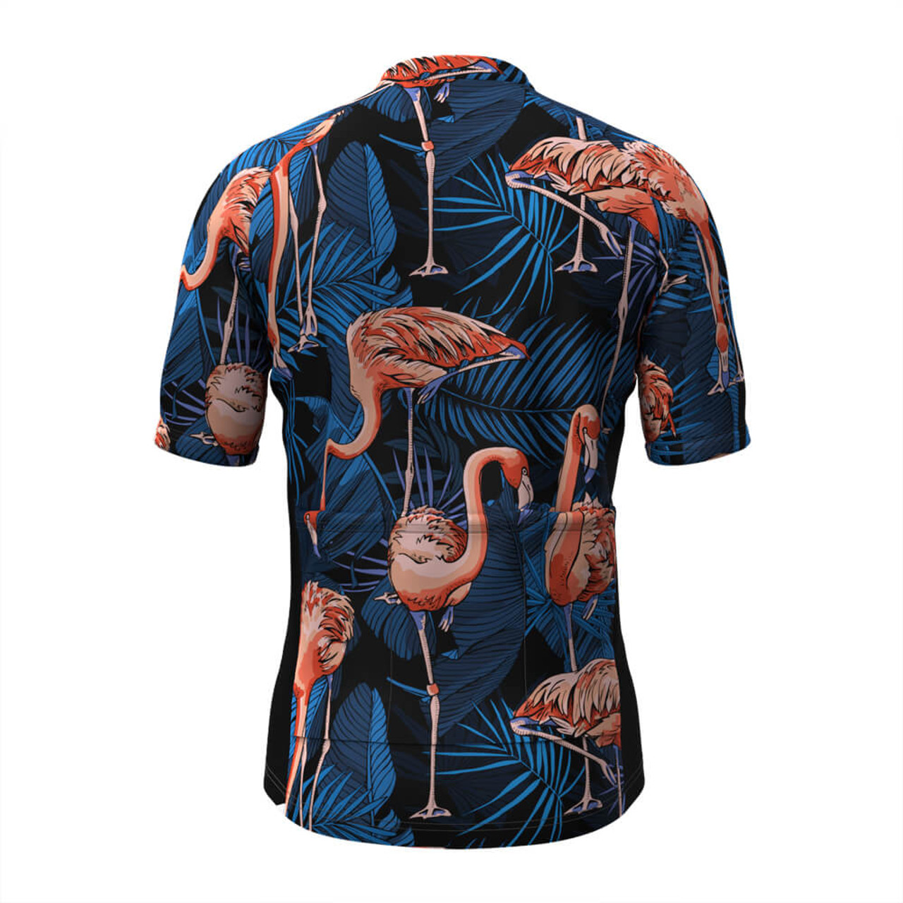 Men's Hawaiian Tropical & Flamingo Print Cycling Jersey ...