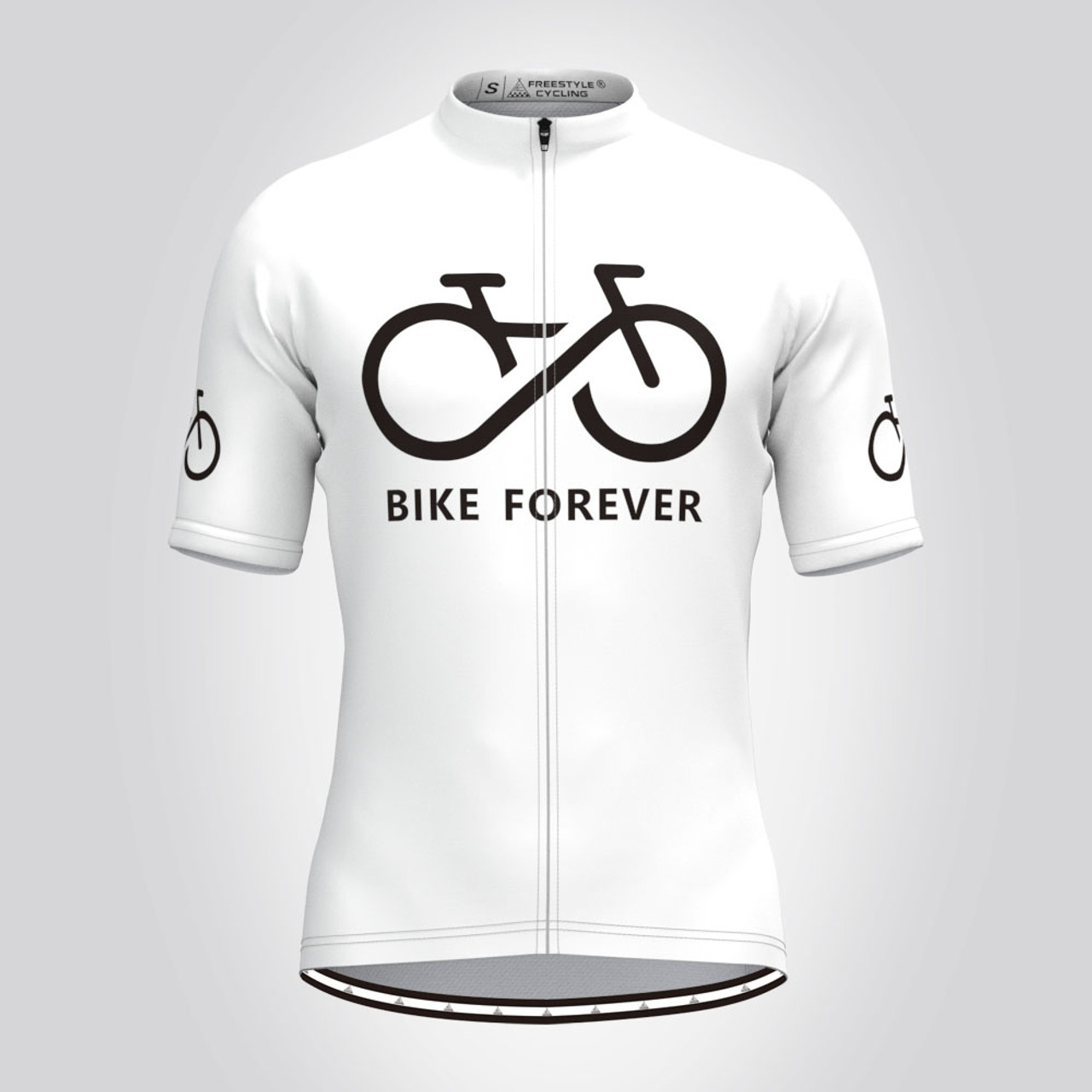 Bike Forever Men's Cycling Jersey-White