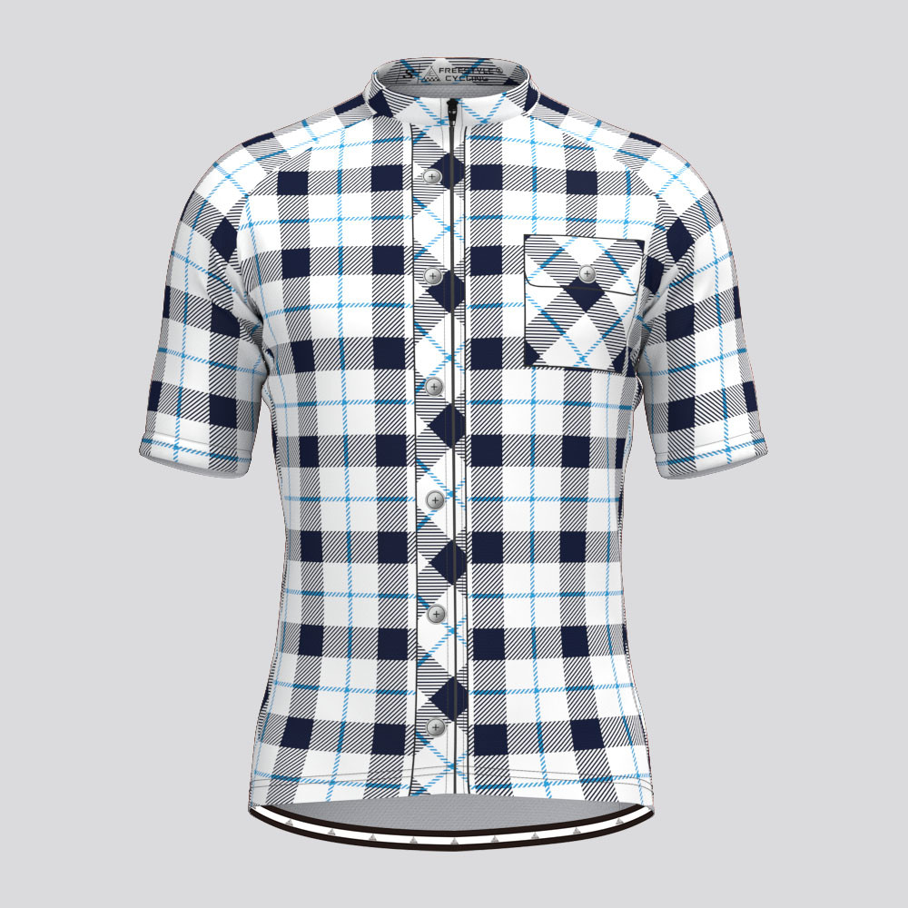 Plaid Checkered Shirt V7 Men's Cycling 