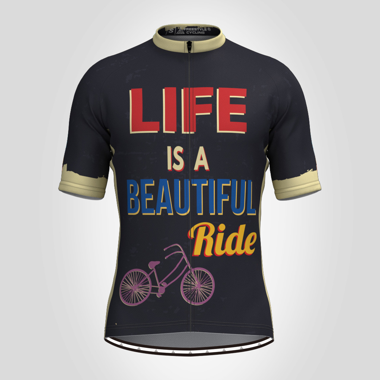 Life Is A Beautiful Ride Vintage Cycling Jersey | Freestylecycling.com