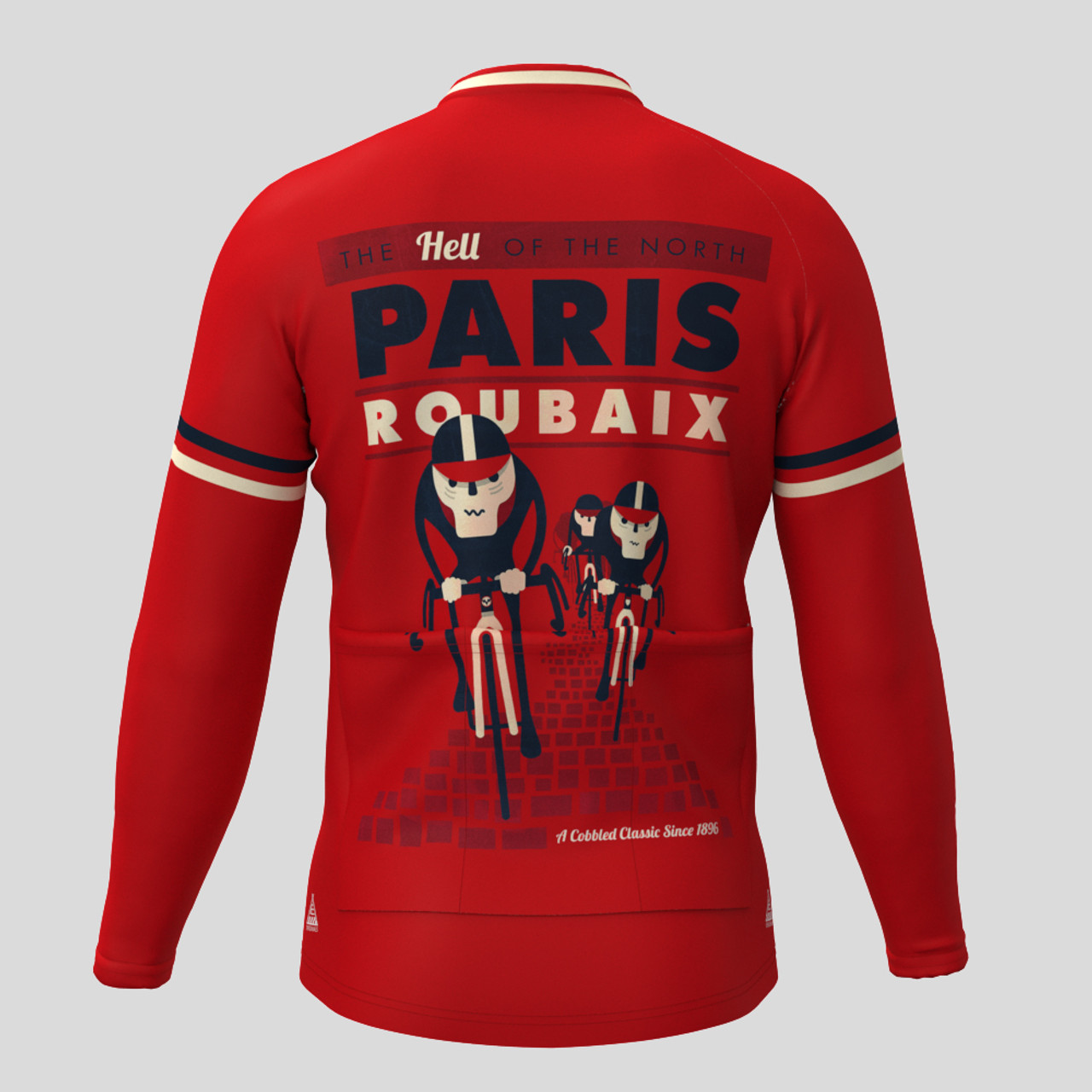 Paris Roubaix the Hell of the North Men's LS Cycling Jersey