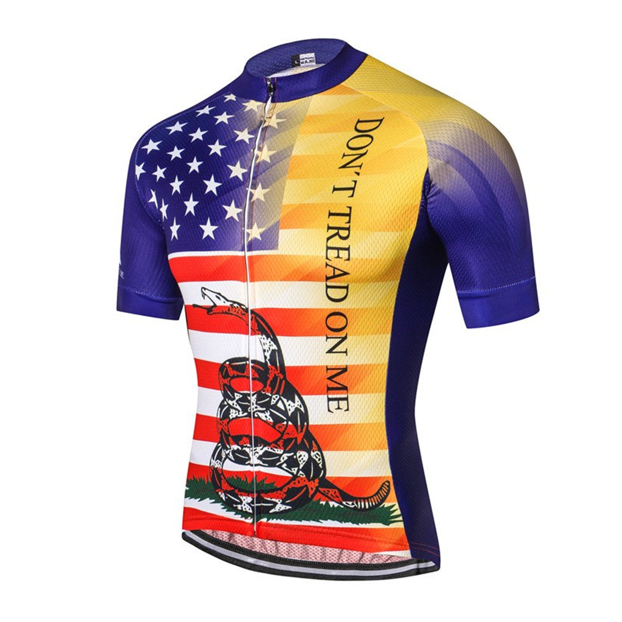 Don't Tread On Me USA Flag Men Cycling Jersey | Freestylecycling.com