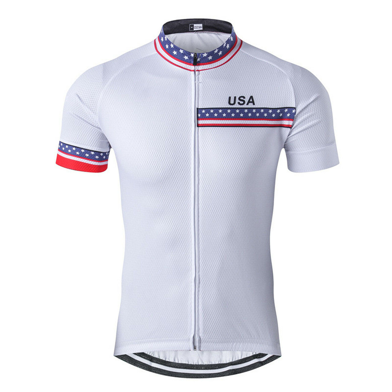 USA Star Stripe Flag Pro Cycling Jerseys White | Freestylecycling.com