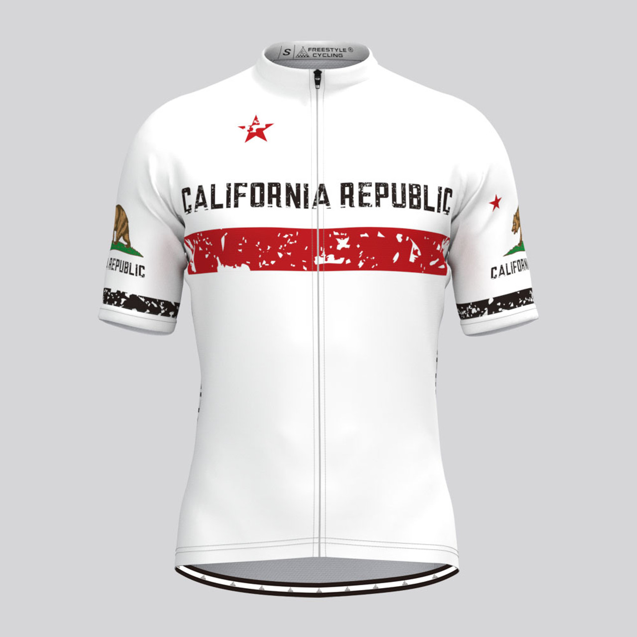 Men's Republic California Cycling Jersey - White