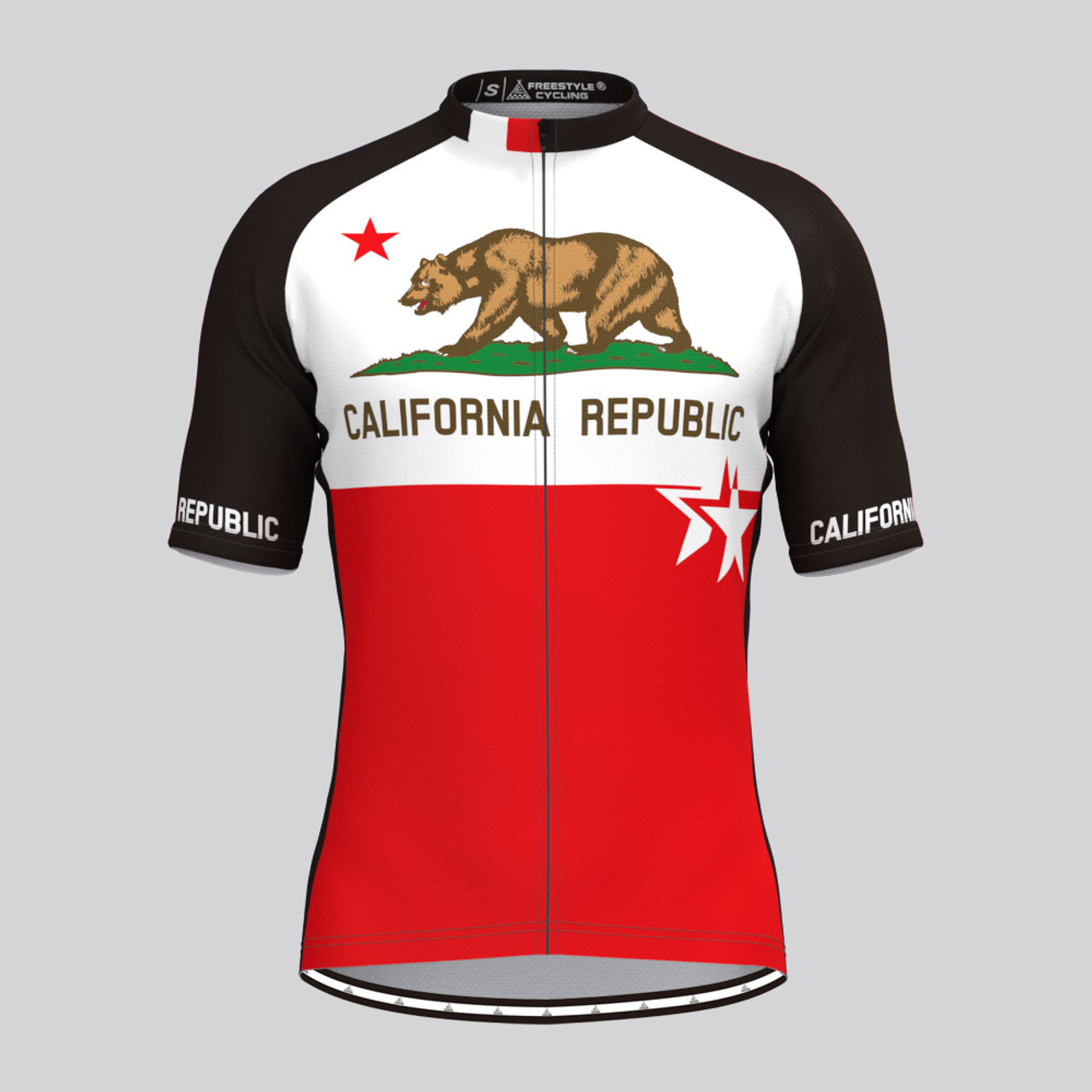 California Republic Men's Cycling Jersey Green Red