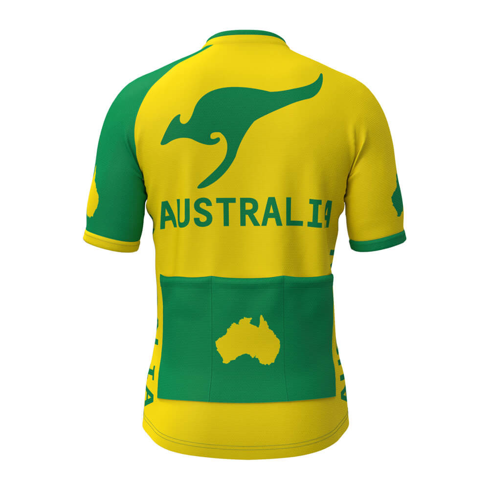 Australia Green Gold Kangaroo Cycling Jersey Freestylecycling Com