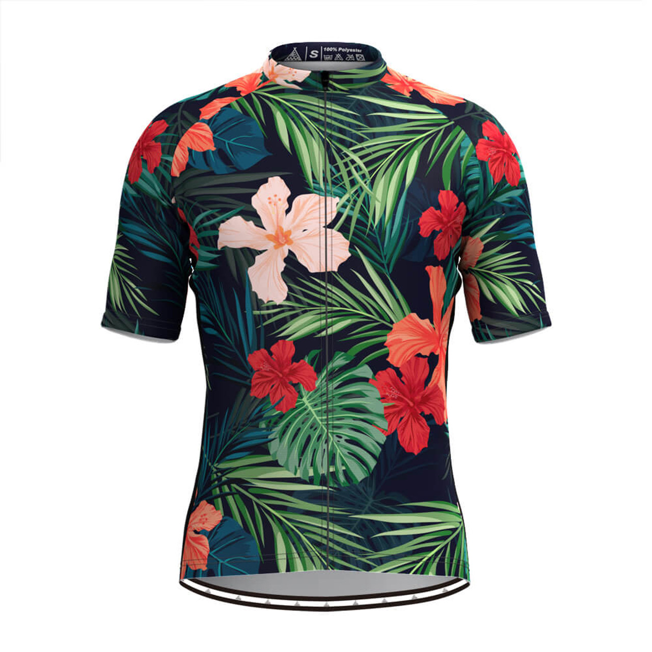 mens floral cycling jersey