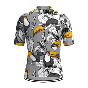 Men's Toucans Tropical Print Hawaiian Cycling Jersey Men's Toucans Tropical Print Hawaiian Cycling Jersey
