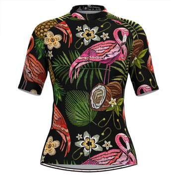 Women'S Tropical & Floral Print Hawaiian Jersey - Embroidery