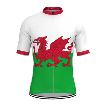 Wales Flag  Men's Cycling Jersey V2 Wales Flag  Men's Cycling Jersey V2