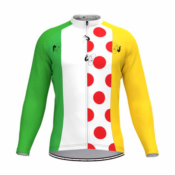 Men's France Cycling Event Classic Color LS Jersey Men's France Cycling Event Classic Color LS Jersey